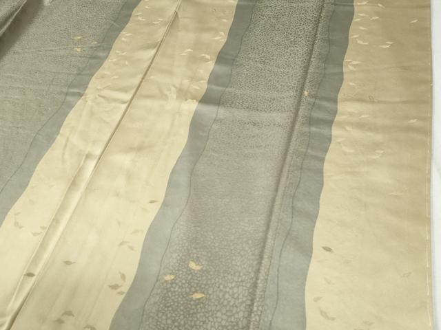 平和屋着物●訪問着　舞葉文　金彩　正絹　逸品　CABC6948yc