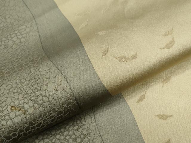 平和屋着物●訪問着　舞葉文　金彩　正絹　逸品　CABC6948yc