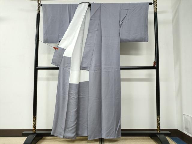 平和屋着物●上質な色無地　藤色　正絹　逸品　CABC6950yc