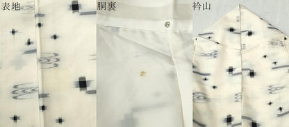 平和屋着物●本場琉球絣　紬　正絹　逸品　CABC6952yc