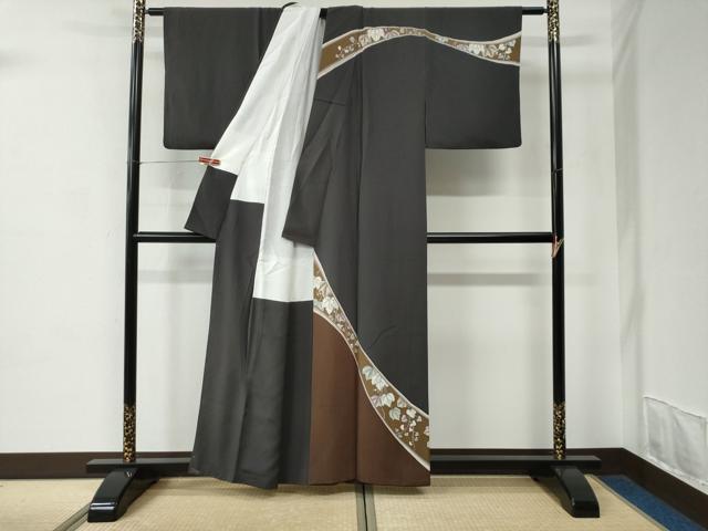 平和屋着物●訪問着　南天文　正絹　逸品　CABC6959yc
