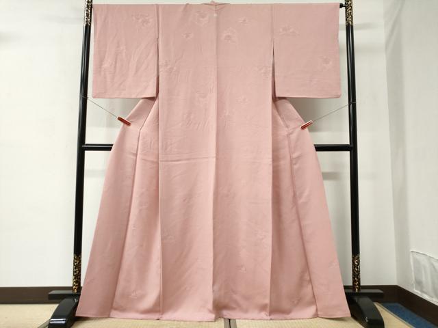 平和屋着物●上質な色無地　樹林地紋　虹色　正絹　逸品　CABC6963yc