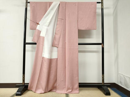 平和屋着物●上質な色無地　樹林地紋　虹色　正絹　逸品　CABC6963yc