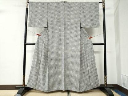 平和屋着物●上質な小紋　花繋ぎ文　正絹　逸品　CABC6965yc
