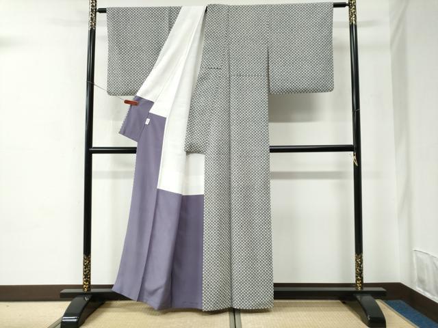 平和屋着物●上質な小紋　花繋ぎ文　正絹　逸品　CABC6965yc