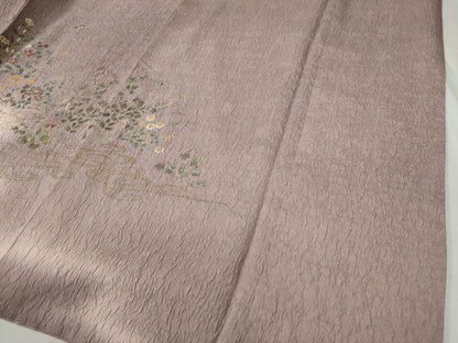 平和屋着物●訪問着　流水花蝶文　暈し染め　金彩　正絹　逸品　CABC6966yc
