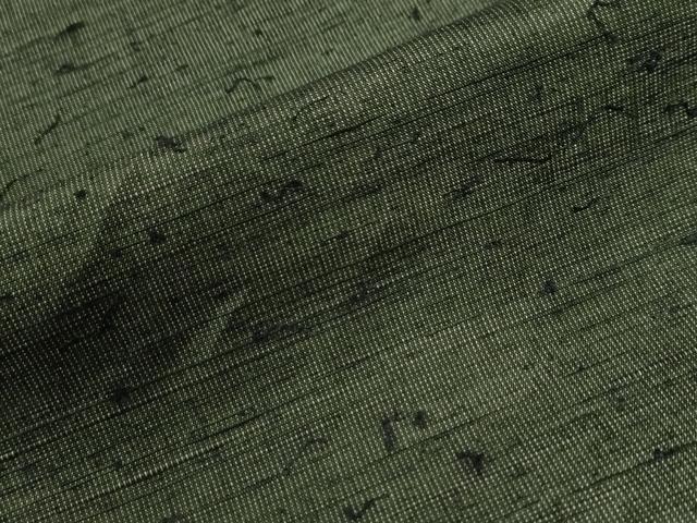 平和屋着物●男性　髭紬　アンサンブル　色無地　藍媚茶色　キングサイズ　正絹　逸品　CABC6981yc