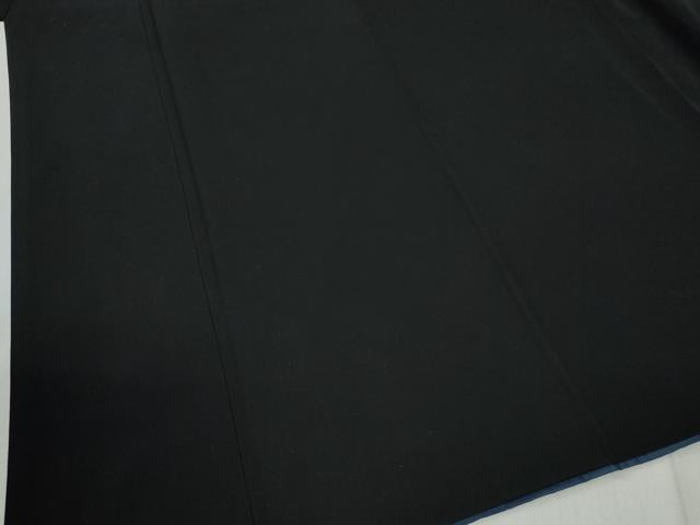 平和屋着物●男性　黒紋付　正絹　逸品　CABC6982yc