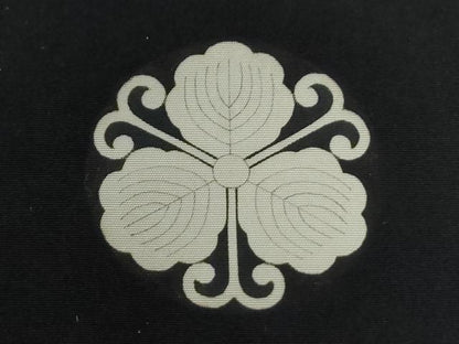 平和屋着物●男性　黒紋付　正絹　逸品　CABC6984yc