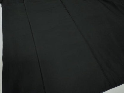 平和屋着物●男性　黒紋付　正絹　逸品　CABC6984yc