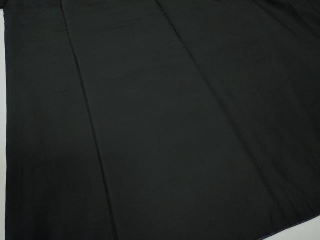 平和屋着物●男性　黒紋付　正絹　逸品　CABC6984yc