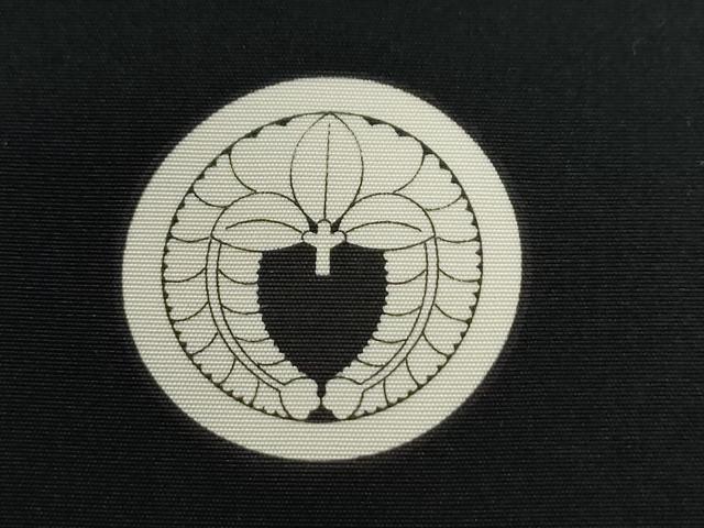 平和屋着物●男性　黒紋付　正絹　逸品　CABC6985yc