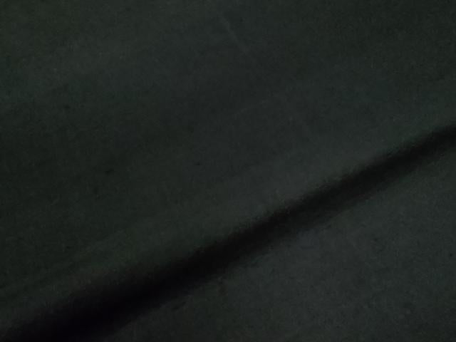 平和屋着物●男性　黒紋付　紬地　正絹　逸品　CABC6986yc