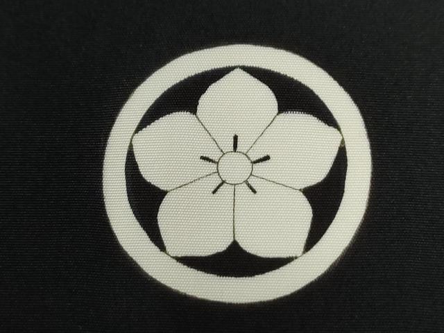 平和屋着物●男性　黒紋付　正絹　逸品　CABC6987yc