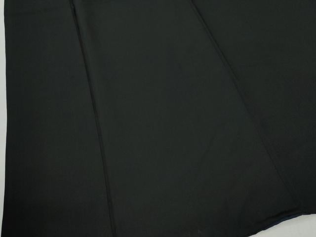 平和屋着物●男性　黒紋付　紬地　正絹　逸品　CABC6988yc