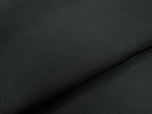 平和屋着物●男性　黒紋付　紬地　正絹　逸品　CABC6988yc