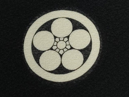 平和屋着物●男性　黒紋付　正絹　逸品　CABC6989yc