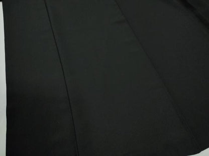 平和屋着物●男性　黒紋付　正絹　逸品　CABC6989yc
