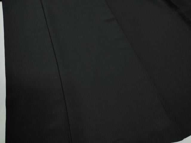 平和屋着物●男性　黒紋付　正絹　逸品　CABC6989yc