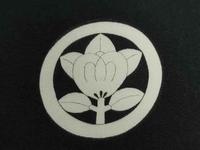 平和屋着物●男性　黒紋付　正絹　逸品　CABC6990yc