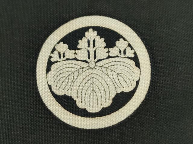 平和屋着物●男性　黒紋付　正絹　逸品　CABC6991yc