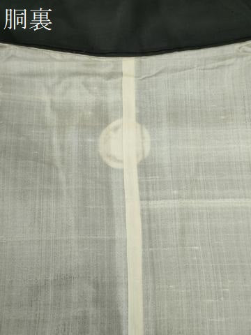平和屋着物●男性　黒紋付　正絹　逸品　CABC6991yc