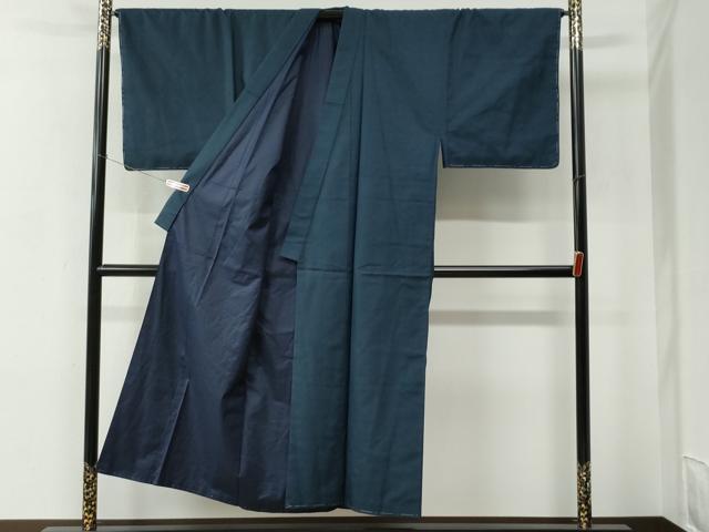 平和屋着物●男性　紬　アンサンブル　80亀甲　総詰め　正絹　逸品　未使用　CABC6995yc
