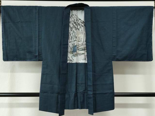 平和屋着物●男性　紬　アンサンブル　80亀甲　総詰め　正絹　逸品　未使用　CABC6995yc