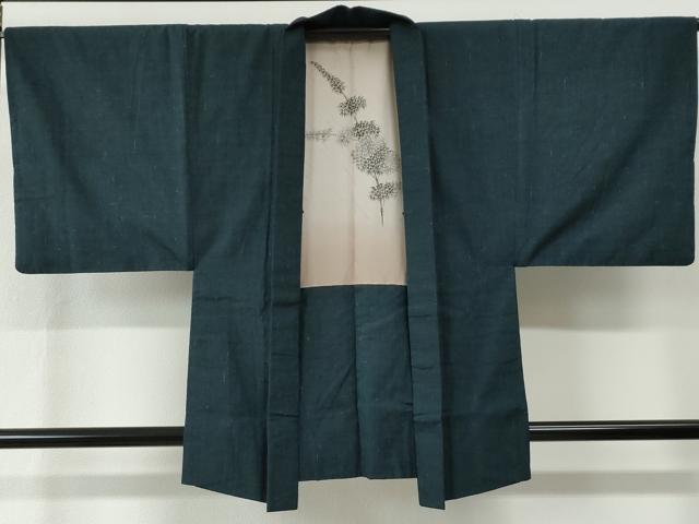 平和屋着物●男性　紬　アンサンブル　霞文　正絹　逸品　CABC6996yc
