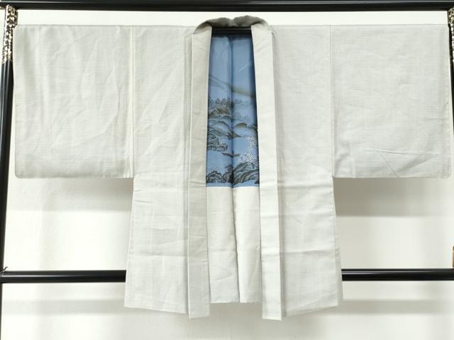 平和屋着物●男性　紬　アンサンブル　100亀甲　総詰め　正絹　逸品　CABC6997yc