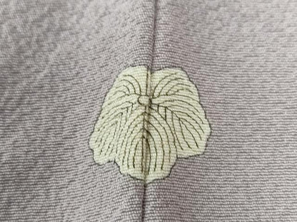 平和屋着物●植田正輝監修　色無地　牡丹鼠色　反端付き　正絹　逸品　未使用　CABC7000yc