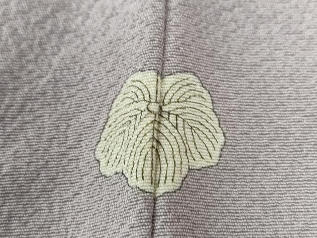 平和屋着物●植田正輝監修　色無地　牡丹鼠色　反端付き　正絹　逸品　未使用　CABC7000yc