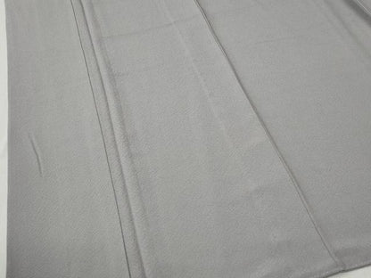 平和屋着物●植田正輝監修　色無地　牡丹鼠色　反端付き　正絹　逸品　未使用　CABC7000yc