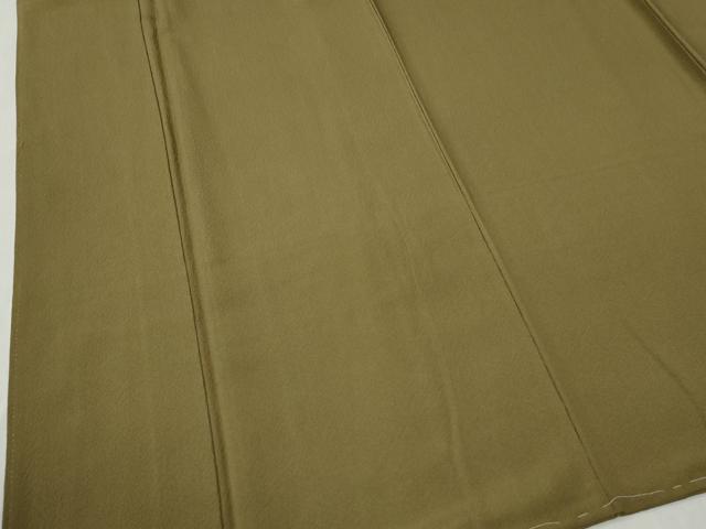 平和屋着物●上質な色無地　路考茶色　ロング丈　正絹　逸品　未使用　CABC7001yc