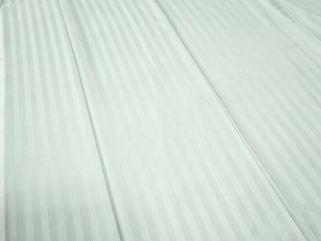 平和屋着物●上質な色無地　縞地紋　藍白色　正絹　逸品　CABC7002yc