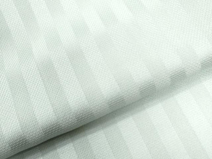 平和屋着物●上質な色無地　縞地紋　藍白色　正絹　逸品　CABC7002yc