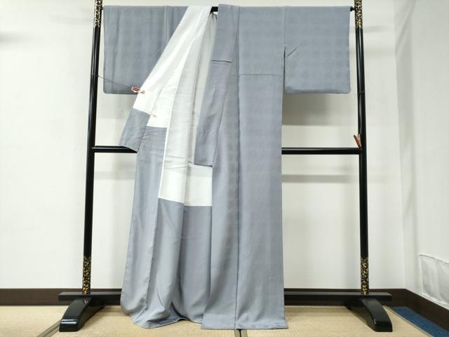 平和屋着物●上質な色無地　伊と幸　松岡姫　承華縮緬　淡藤色　反端付き　ロング丈　正絹　逸品　CABC7004yc