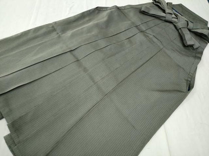 平和屋着物●男性　馬乗り袴　間道　正絹　逸品　CABC7006yc