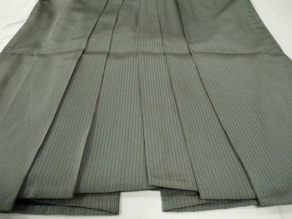 平和屋着物●男性　馬乗り袴　間道　正絹　逸品　CABC7006yc