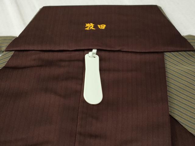 平和屋着物●男性　馬乗り袴　間道　正絹　逸品　CABC7010yc