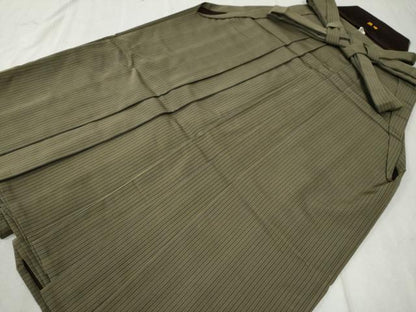 平和屋着物●男性　馬乗り袴　間道　正絹　逸品　CABC7010yc