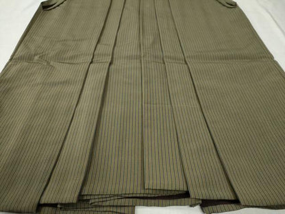 平和屋着物●男性　馬乗り袴　間道　正絹　逸品　CABC7010yc