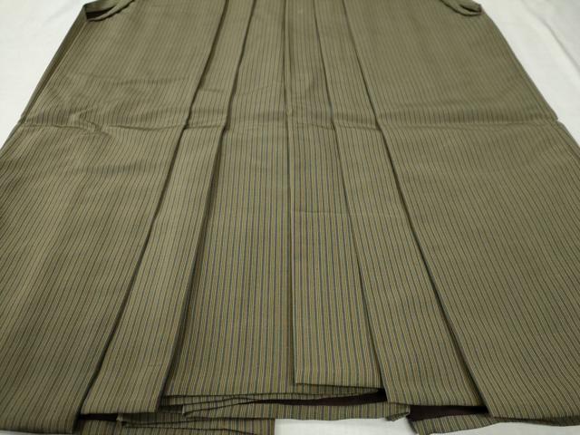 平和屋着物●男性　馬乗り袴　間道　正絹　逸品　CABC7010yc