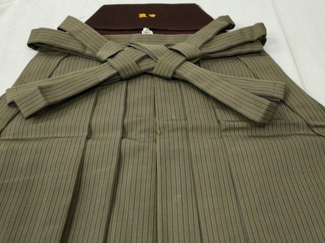 平和屋着物●男性　馬乗り袴　間道　正絹　逸品　CABC7010yc