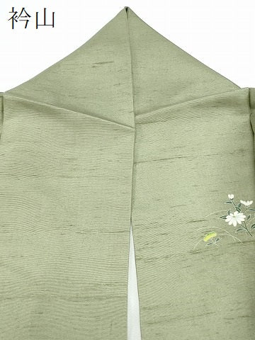 平和屋着物●訪問着　白山紬　友禅　作家物　童子遊び　正絹　逸品　CABC7015yc