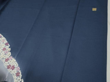 平和屋着物●訪問着　作家物　総刺繍　雪芝松竹梅　暈し染め　金糸　正絹　逸品　CABC7016yc