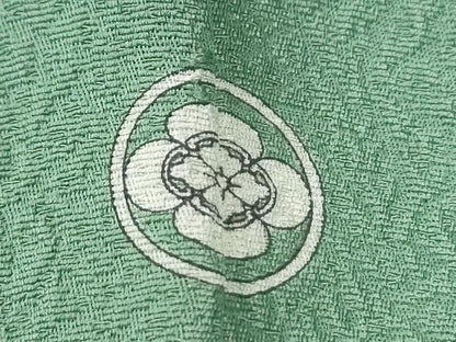 平和屋着物●上質な色無地　梅地紋　若竹色　正絹　逸品　未使用　CABC7017yc