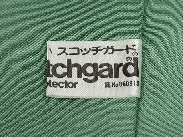 平和屋着物●上質な色無地　梅地紋　若竹色　正絹　逸品　未使用　CABC7017yc