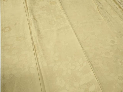 平和屋着物●上質な色無地　草花地紋　蒸栗色　正絹　逸品　CABC7018yc