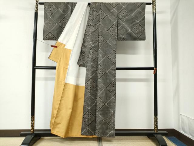 平和屋着物●本場大島紬　龍郷絣　正絹　逸品　CABC7019yc